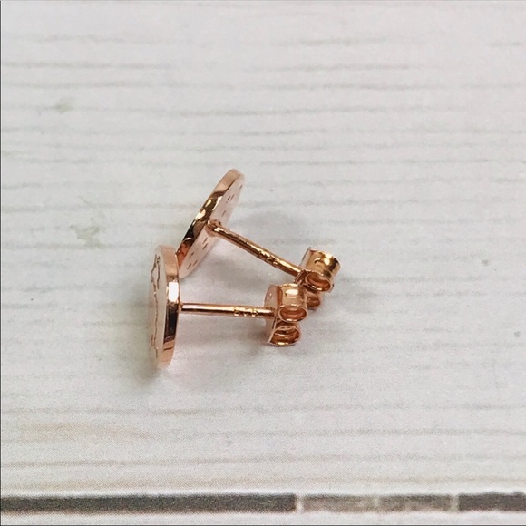Sterling Silver Scorpio Earrings Rose Gold Plated - Picture 4 of 7